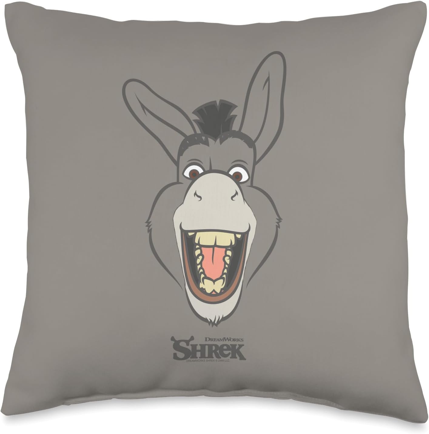 Shrek Donkey Big face Throw Pillow