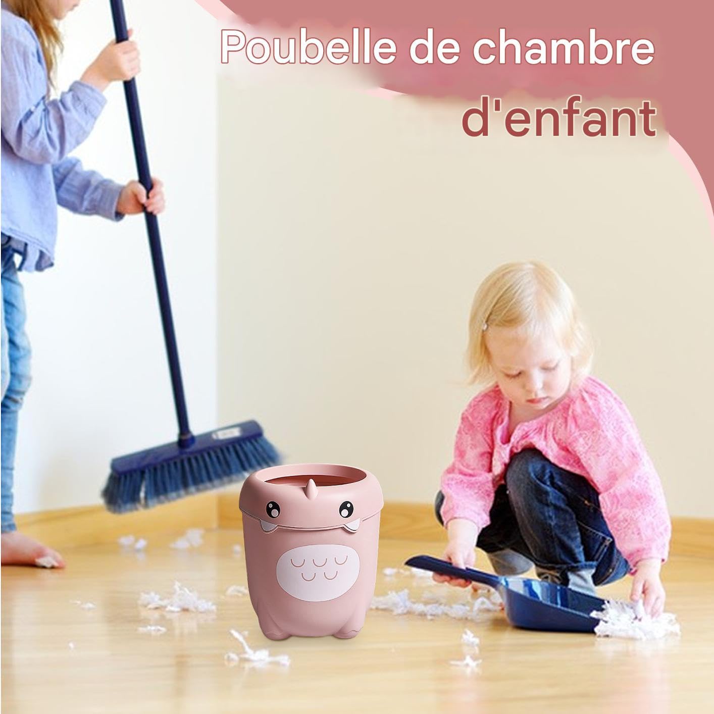 Générique Pattumiera per bambini, per bagno, cestino del fumetto, per la cameretta dei bambini, design aperto per ufficio, cucina, soggiorno, sotto tavolo, sala giochi