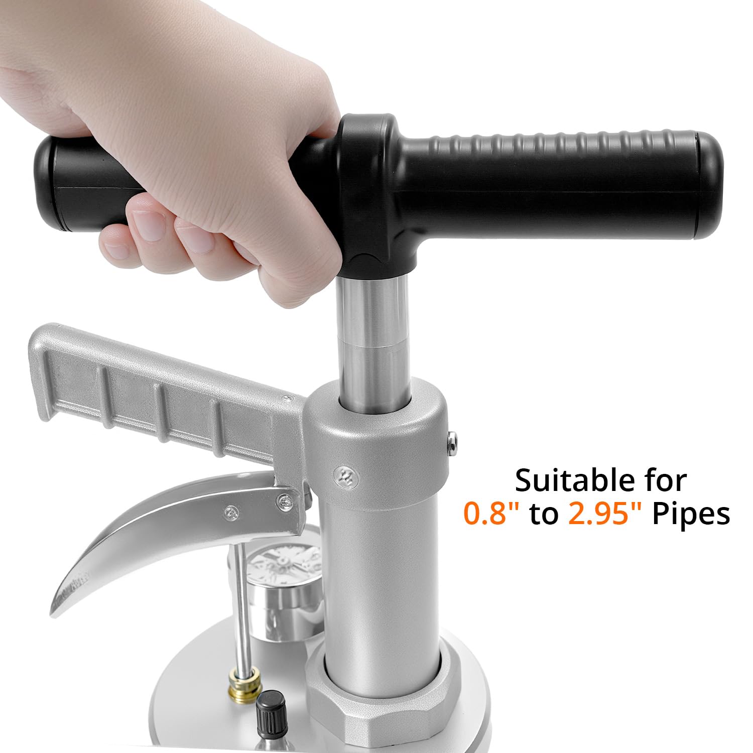 QWORK Bomba de drenaje de aire cinética de alta presión para inodoro, transparente que se obstruye de forma segura y fácil con ergonómica, para baño, inodoro, ducha, tubería obstruida