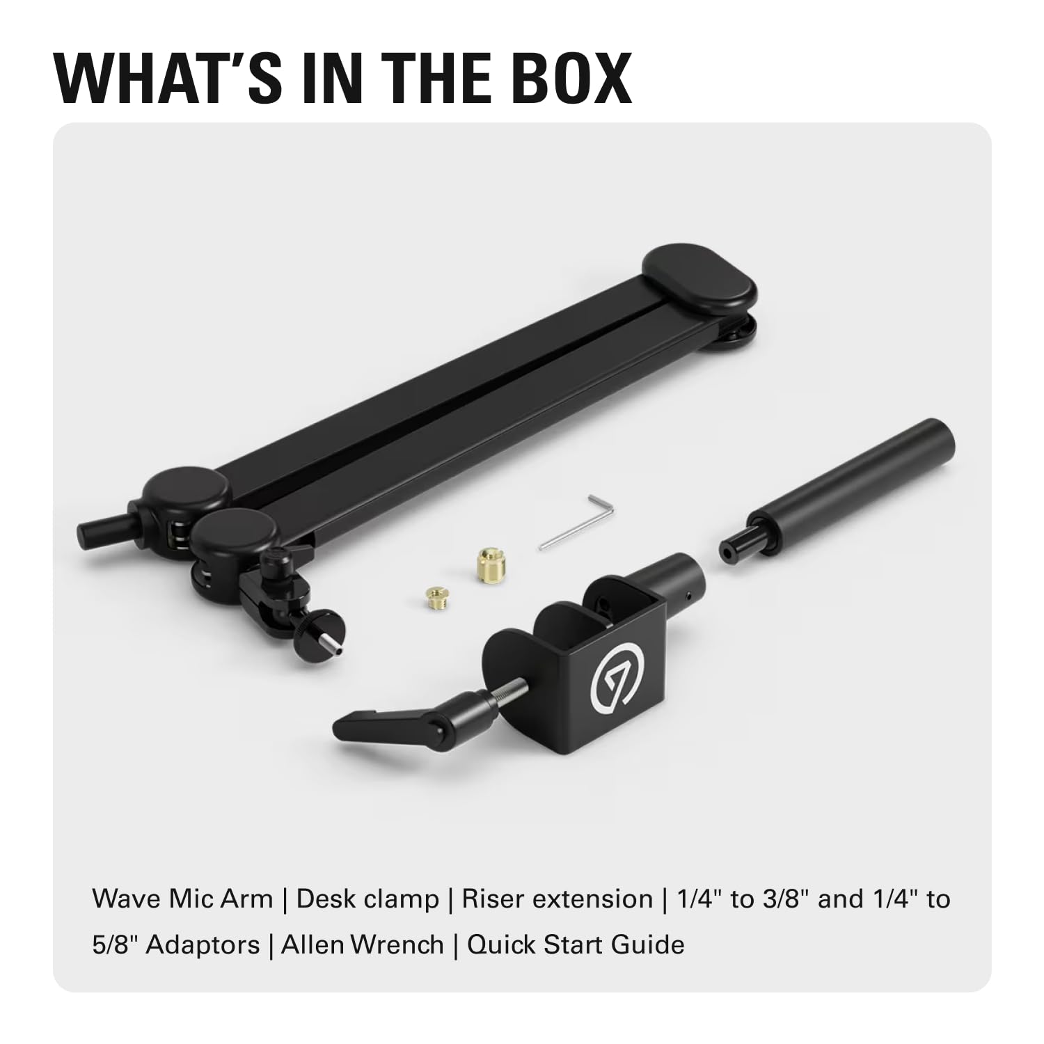 Elgato Wave Mic Arm MK.2 – Bras articulé de studio | Streaming et podcasting, passe-câbles, pince de bureau, rehausse, micros USB et XLR