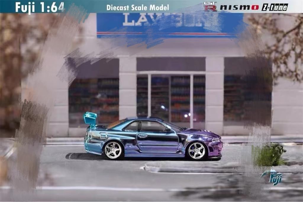 Amazon | 1/64 Fuji Skyline GT-R R34 Nismo Z-Tune High Wing 日産