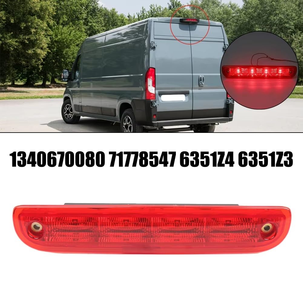 Luce Stop Terzo Freno Auto Posteriore Arresto Lampada Terzo Luce Di Freno Alto Livello 1340670080 71778547 6351Z4 Per Fiat Per Ducato Per Boxer Per Relè 2007-2023