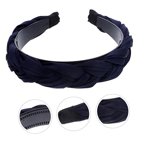 Miniatura 7 de 1 diadema trenzada ancha para niñas y niñas, diadema anudada ancha para niñas y mujeres, diadema para decoración de cabello, diadema retorcida,