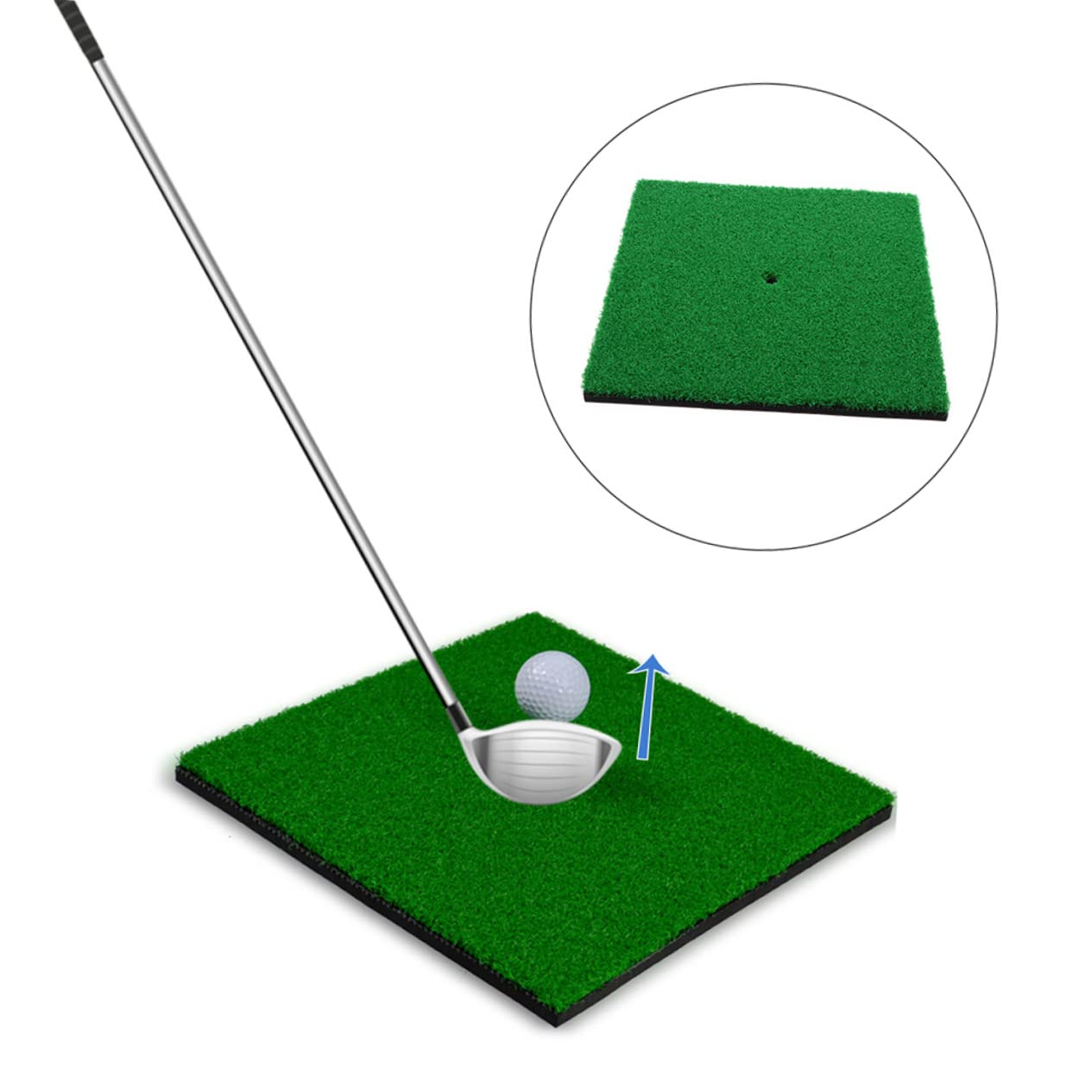 HONMEET Golf Hitting Practice Mat Grass Training Pad for Use for Beginners Pros Dark Green Simulation Grass for Enhanced Swing Practice