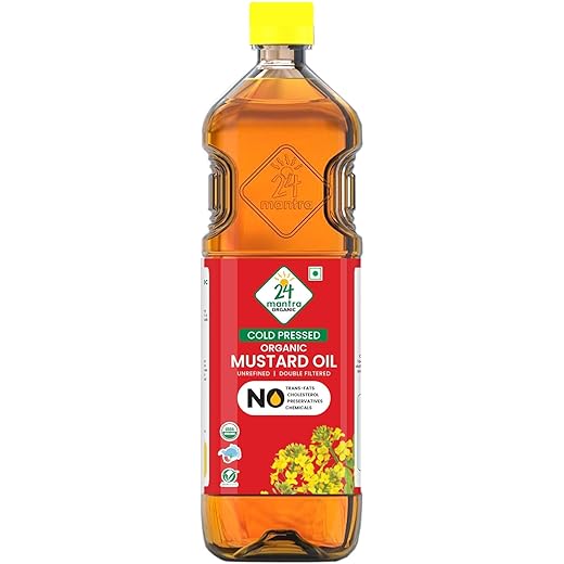 24 Mantra Organic Pressed Mustard Oil 1 L
