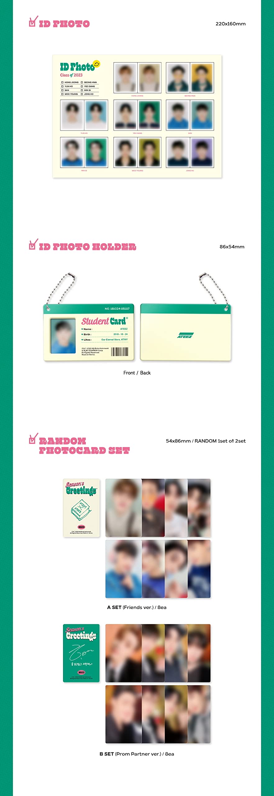 ATEEZ - 2023 Season's Greetings : Amazon.co.uk: Stationery