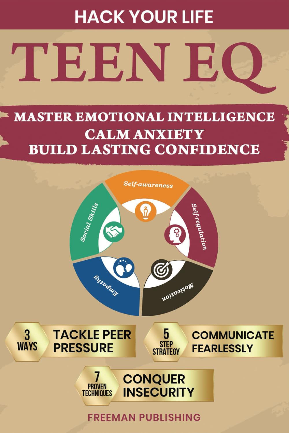 Hack Your Life Teen EQ Master Emotional Intelligence: Calm Anxiety and Build Lasting Confidence 3 Ways Tackle Peer Pressure5 Step Strategy Communicate Fearlessly7 Proven Techniques Conquer Insecurity
