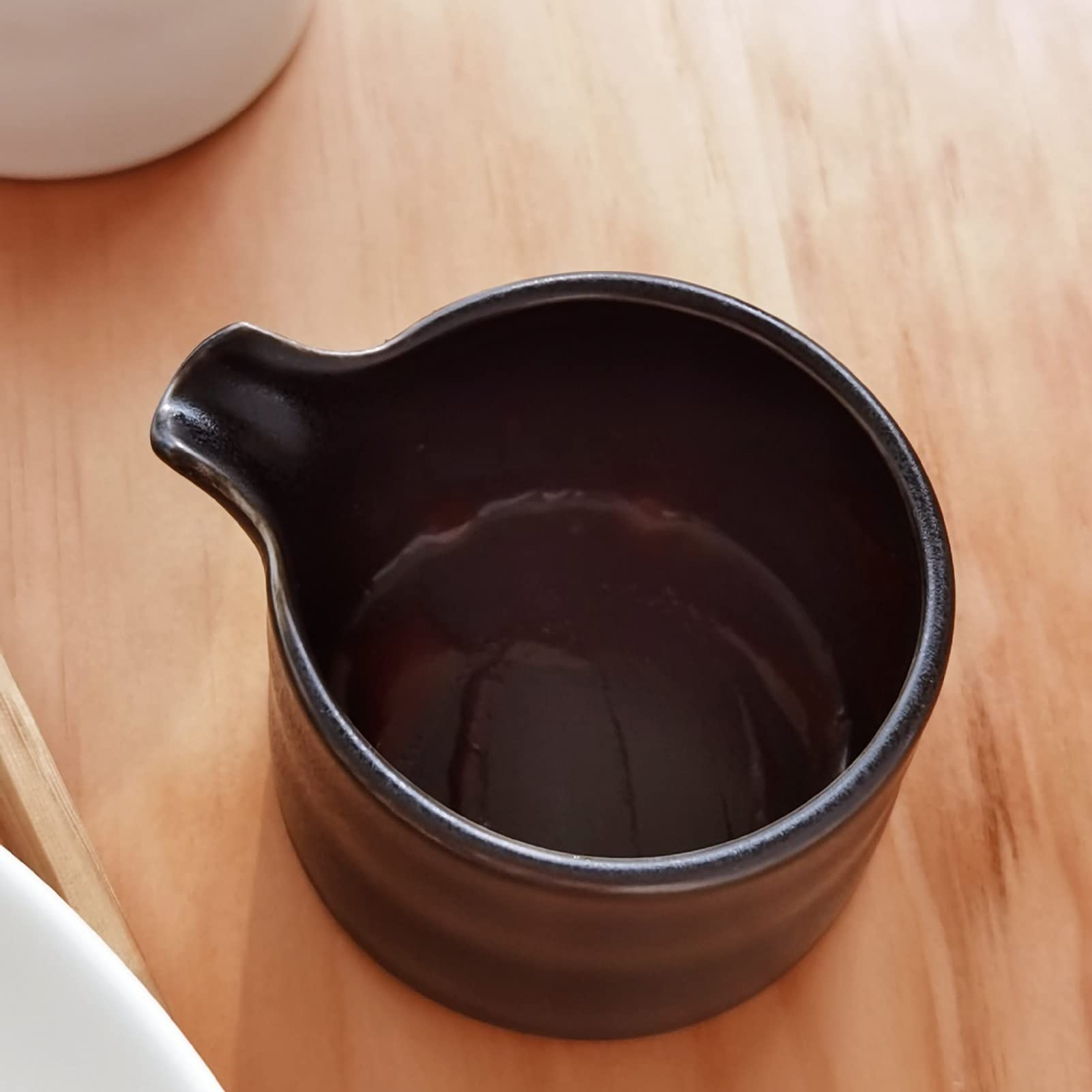 MRKU Pot à Lait Multifonction en céramique et Porcelaine, 120 ML, Facile à Verser. Utilitaires : saucière, Tasse à Eau, pichet, crémier, Distributeur de café, sucrier, Sauce.