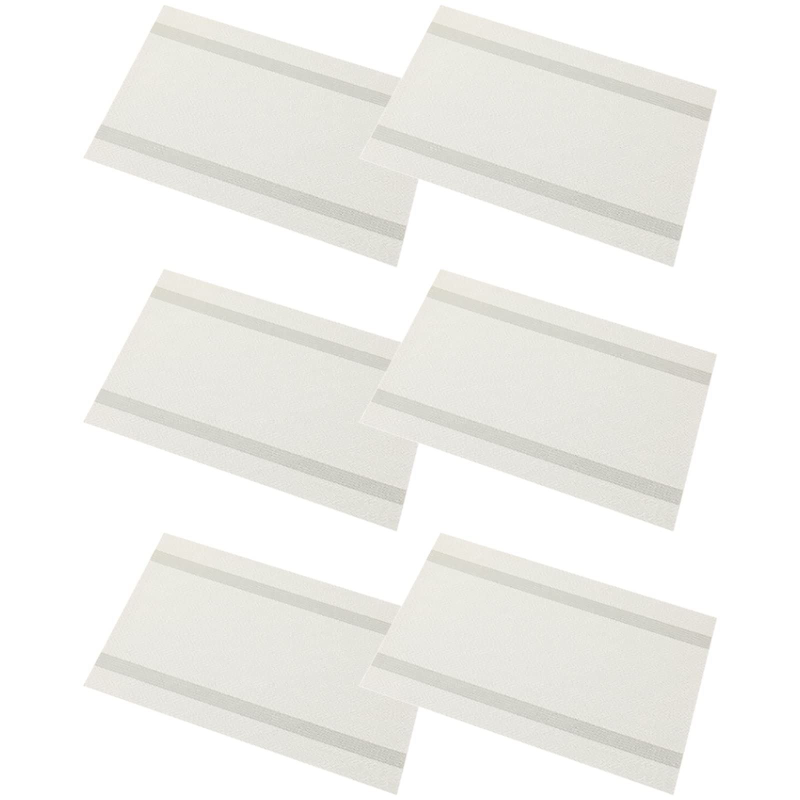 Lot de 6 sets de table lavables gris 45x30cm pour protéger une table en bois de la chaleur
