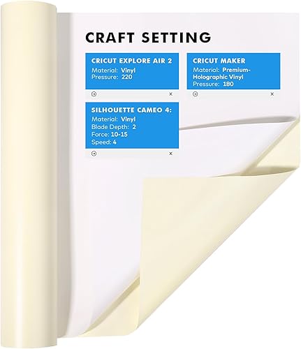 Miniatura 9 de Gatichetta Rollo de vinilo autoadhesivo permanente para manualidades, de 12 pulgadas x 10 pies, para Cricut, Silhouette y Cameo, aguamarina mate