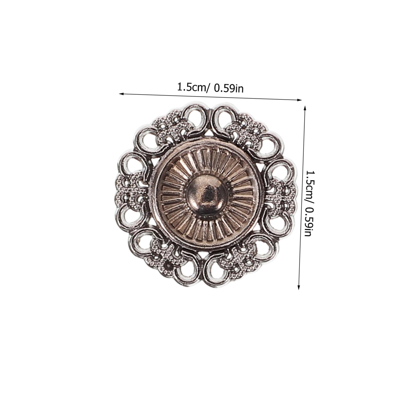 Uonlytech 5 Series Botones A Presión Semental Cubierta De Ropa Botones Para Ropa Botones De Presión Pequeño Broches Para Coser Botones Para Manualidades Aleación De Zinc Negro 25 Piezas X 5
