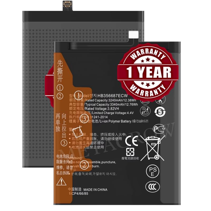 Image of Original HB356687ECW Battery Compatible for Huawei Honor 7X | Honor 9i - (3340mAh) - 1 Year Warranty JK1