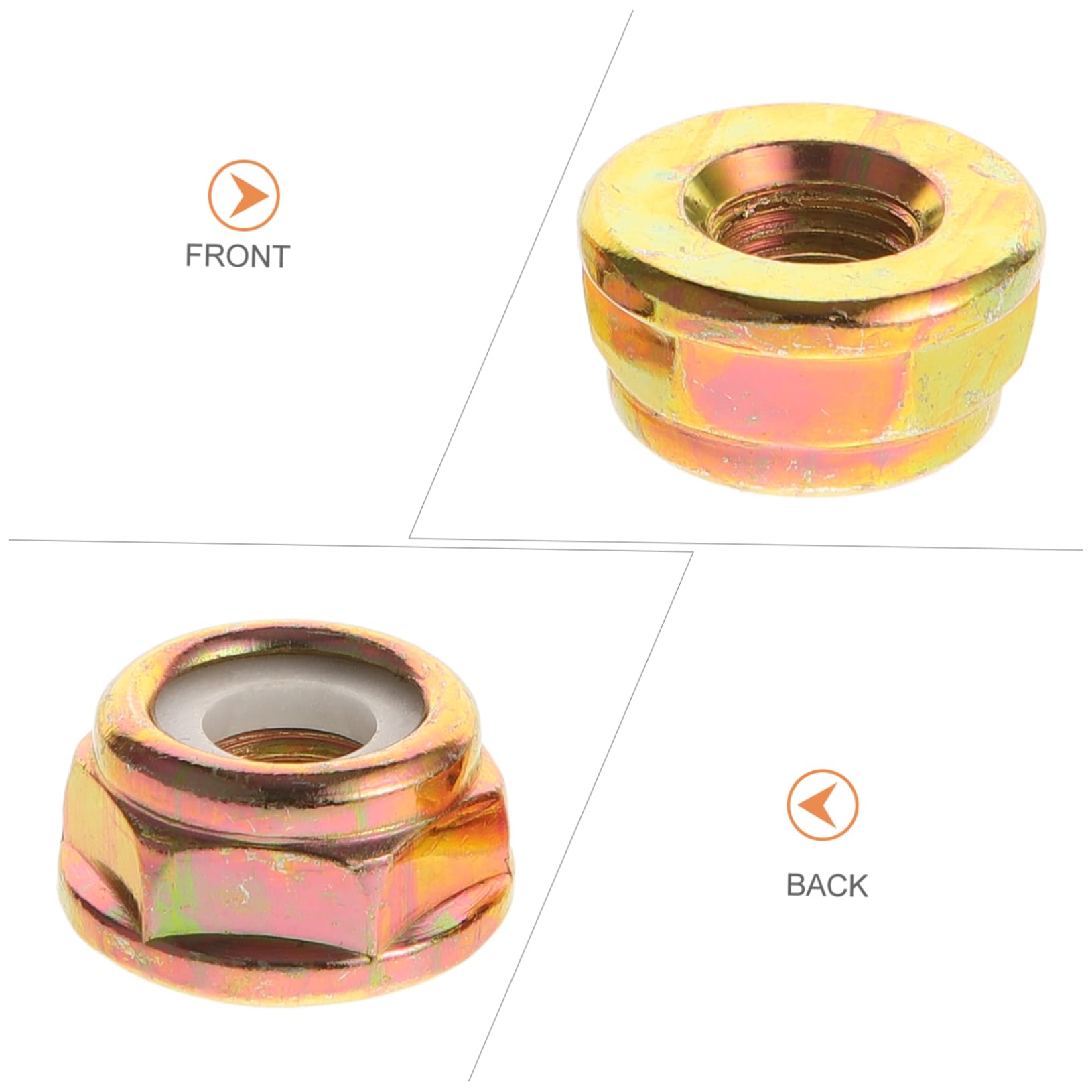 Kisangel 50piezas Tuerca De Eje De Cortacésped De Tuerca De Reemplazo para Desbrozadoras y Cortacéspedes Diseño De para Fijación Accesorio para Máquinas De Jardinería