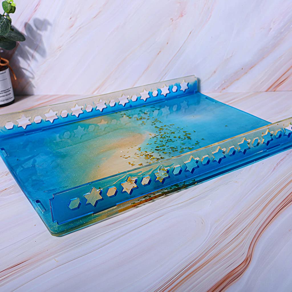 Molde de silicona con diseño de estrella de luna para joyas, decoración del hogar