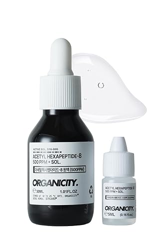 Organicity Argireline Solution 10% acetil hexapéptido-8 500 ppm suero facial concentrado 1.01 fl oz + 0.16 fl oz  Cuidado de la piel coreano