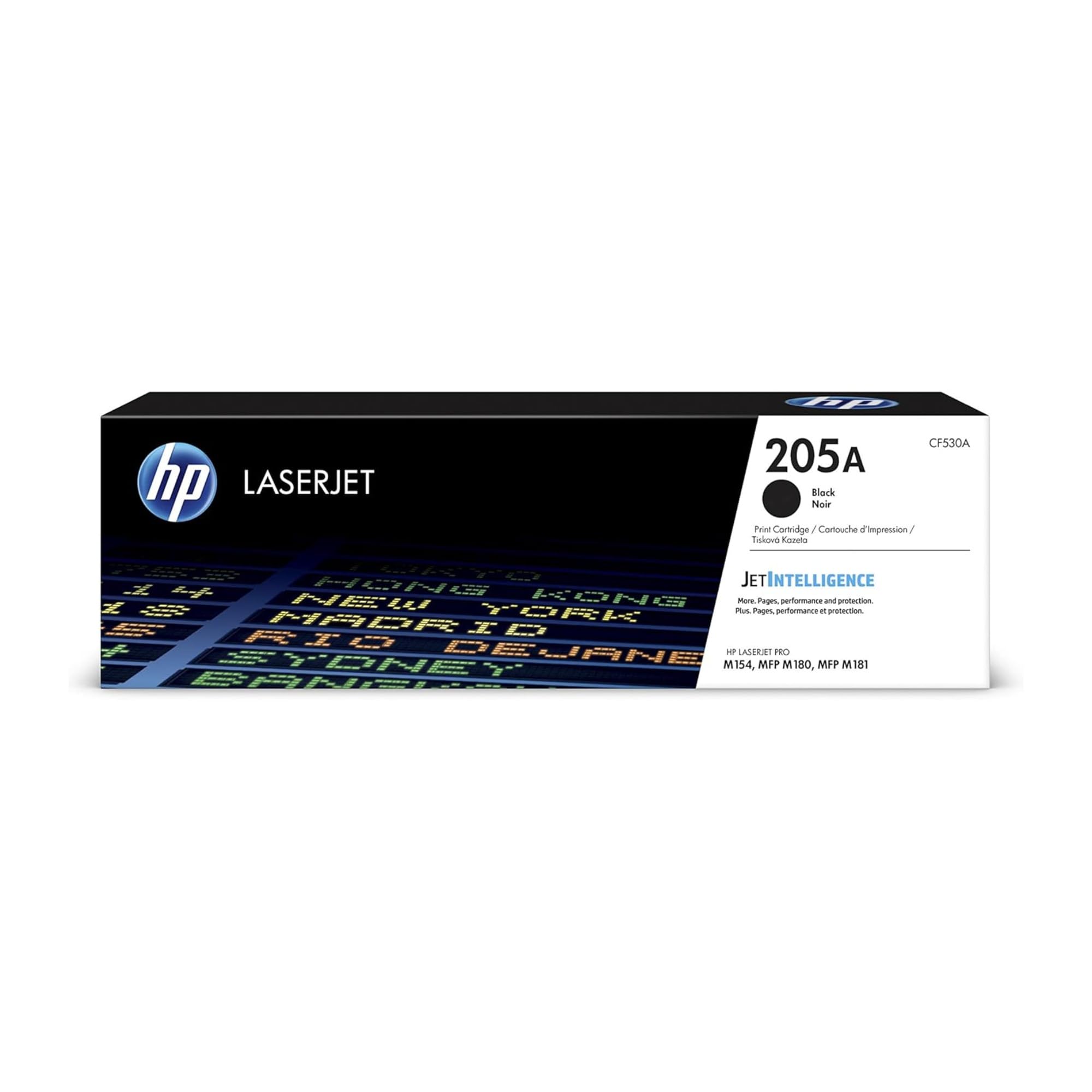 HP 205A CF530A, Cartuccia Toner Originale HP da 1100 Pagine, Compatibile con le Stampanti HP LaserJet Pro M154, MFP M180 e MFP M181, Nero