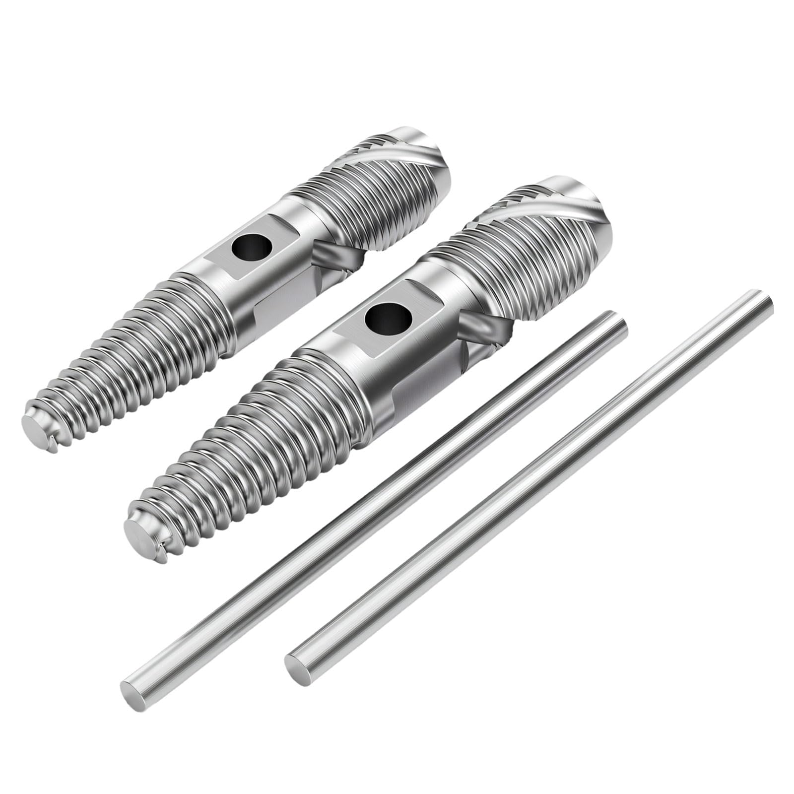 Screw Extractor Set 1 / 2Inch 3 / 4Inch Double Head Screw Extractor for Damaged Screws Repair Pipe Set