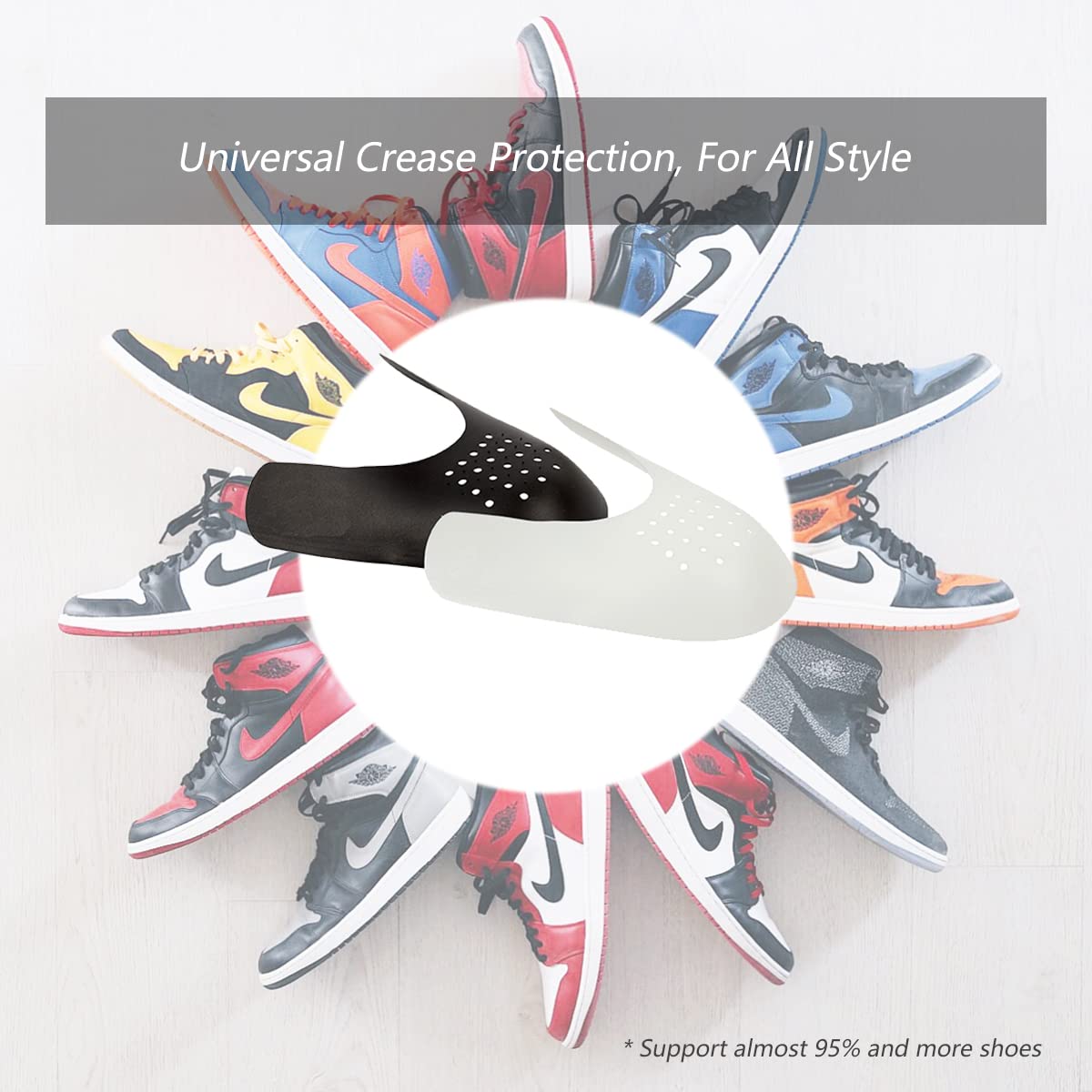 HONGECB protezioni antirughe per Scarpe, Protezioni Antirughe per Scarpe, Antirughe per Scarpe Impediscono, Evitare Scarpe Sneaker Piega Rientranza, per Uomo Taglia EU 40-46