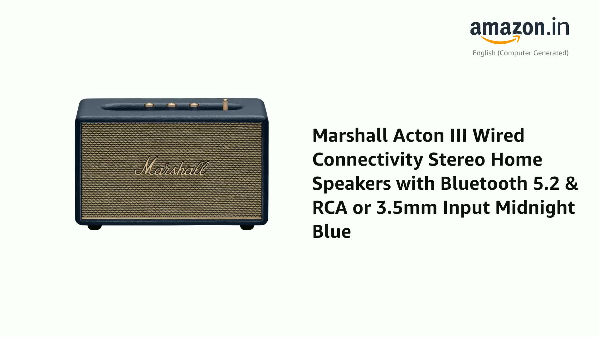 Marshall Acton III Wired Connectivity Stereo Home Speakers