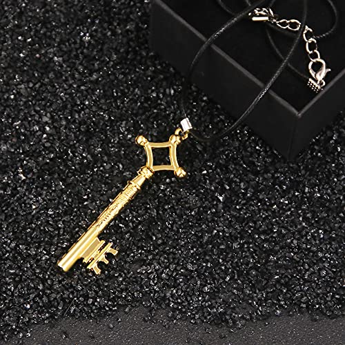 Funboat Aot Erens Key Pendant Necklace - Shingeki No Kyojin Wings Of Freedom Anime Cosplay Keychains - Christmas Gifts For Kids Girls Teens Women Men (Eren Jäger Key Necklace - Gold) #TOP4