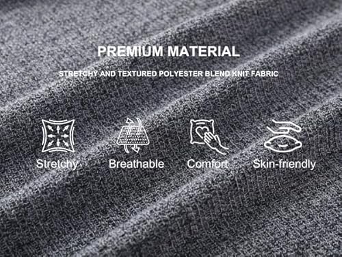 U2SKIIN Mens Henley Collar Pajama Set Long Sleeve Pajamas for Men loungewear Casual Sleepwear Pjs Set(Navy Mel., L)