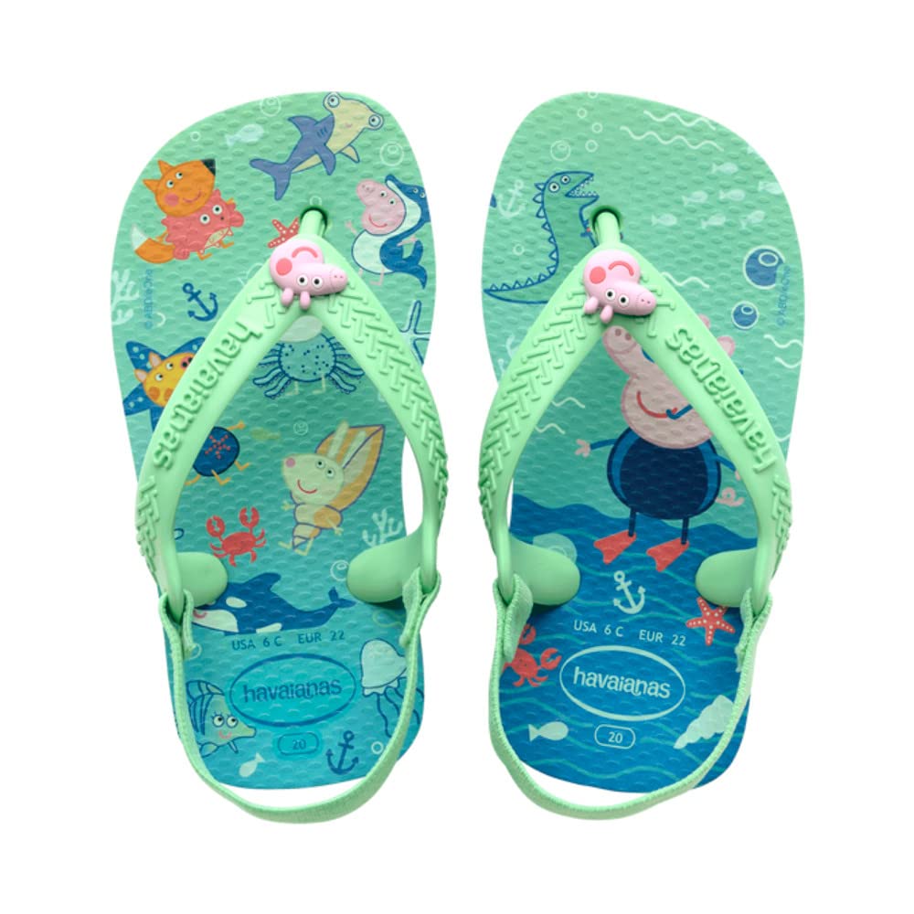 Havaianas Baby Peppa Pig Unisex baby FlipFlop Green Garden 6.5 UK Child