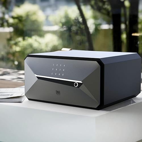 Miniatura 5 de Y-Series Caja fuerte inteligente de huellas dactilares, caja de seguridad con llave, 1.45 cúbicos, caja de seguridad para el hogar (1.45 pies