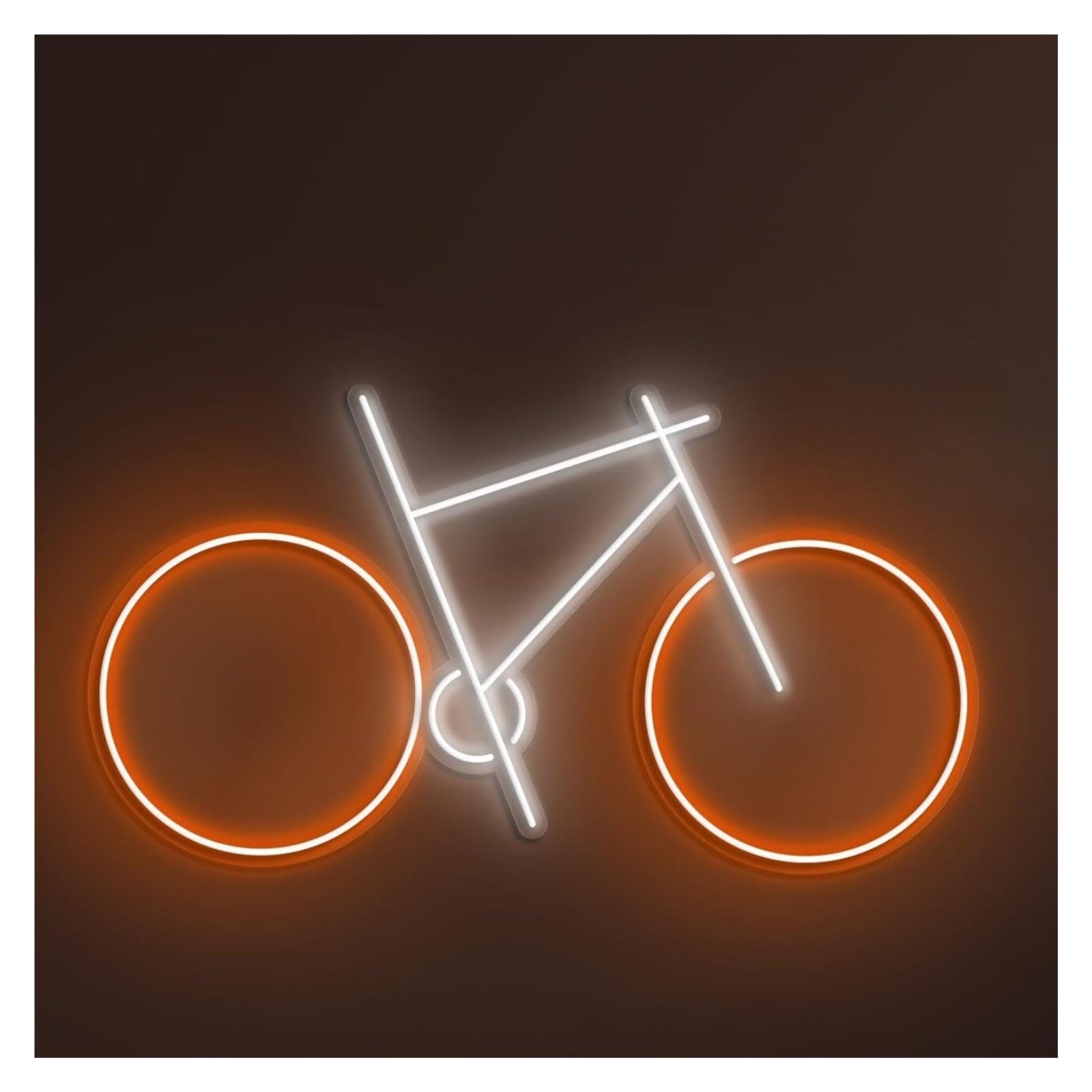 RONGCH Hanging Art Signs Bicycle Neon Sign, Suitable for Toys Shop Decor with Brightness Adjustable 46cm(Orange)