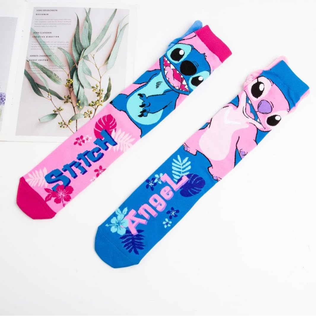 SAMVARDHAN Knee-High Socks Cartoon Design Printed with Fluffy Ears Colorful Socks for kids School Girl & Boy, Breathable,Super Comfortable - Age of 3 to 12 Years - Image 4 thumbnail