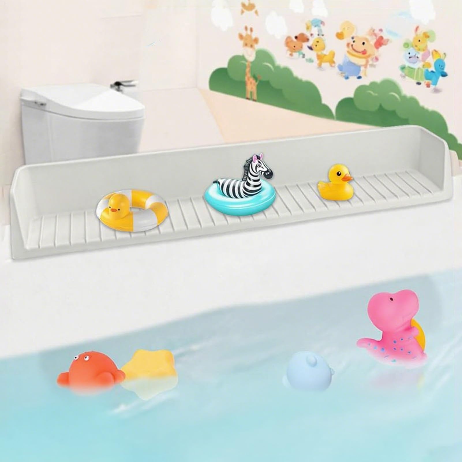 Badhtub - Paraspruzzi in silicone, ventose per doccia | Pratico supporto per asili e famiglie familiari