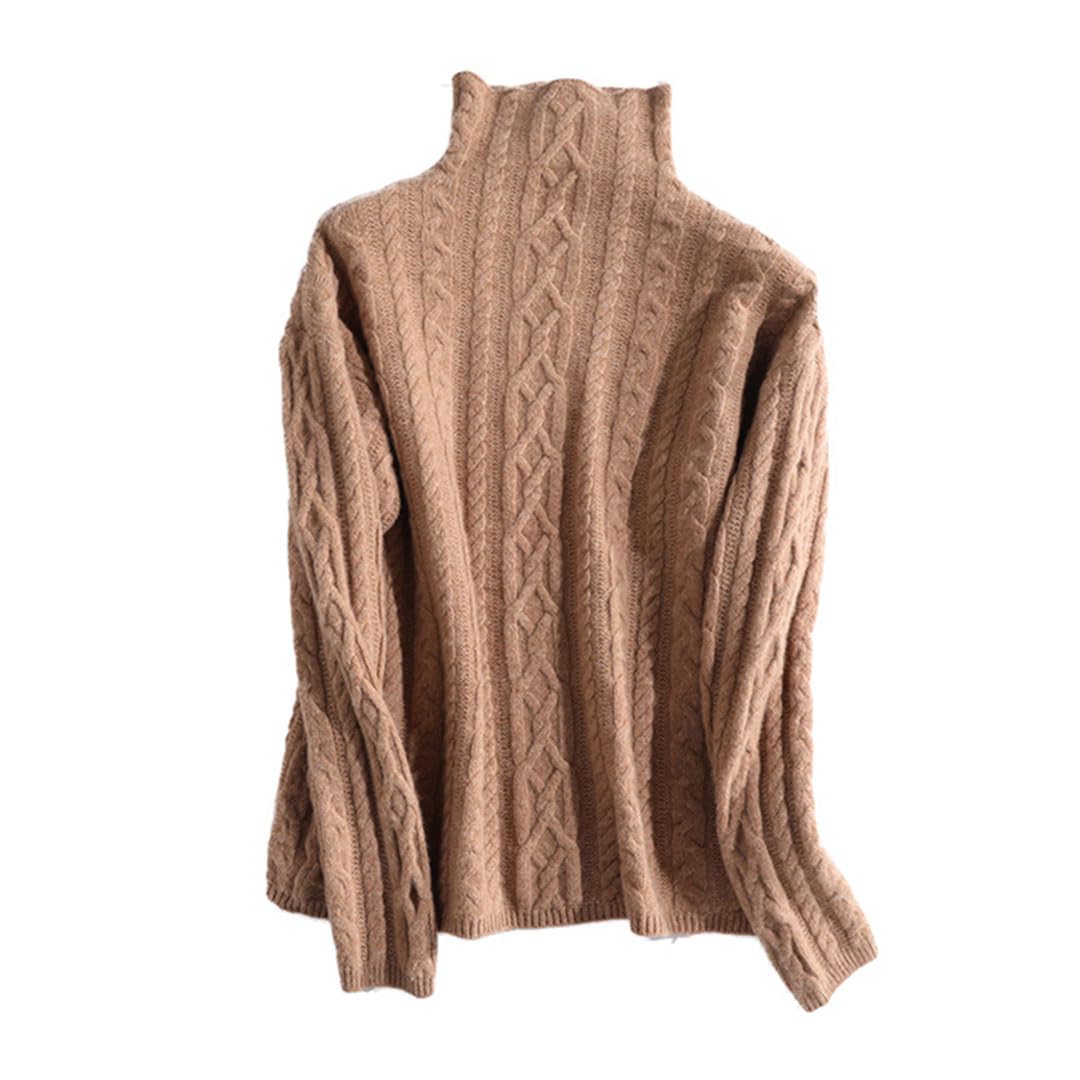 Vogrtcc Damen Rollkragenpullover Aus Kaschmir, Langärmelig, Wollpullover