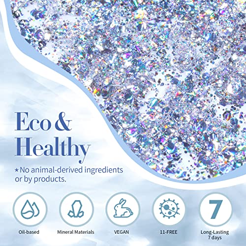 Born Pretty 52618US Holographic Nail Polish Silver Glitter Sequins Nail Polish 10Ml thumb #6