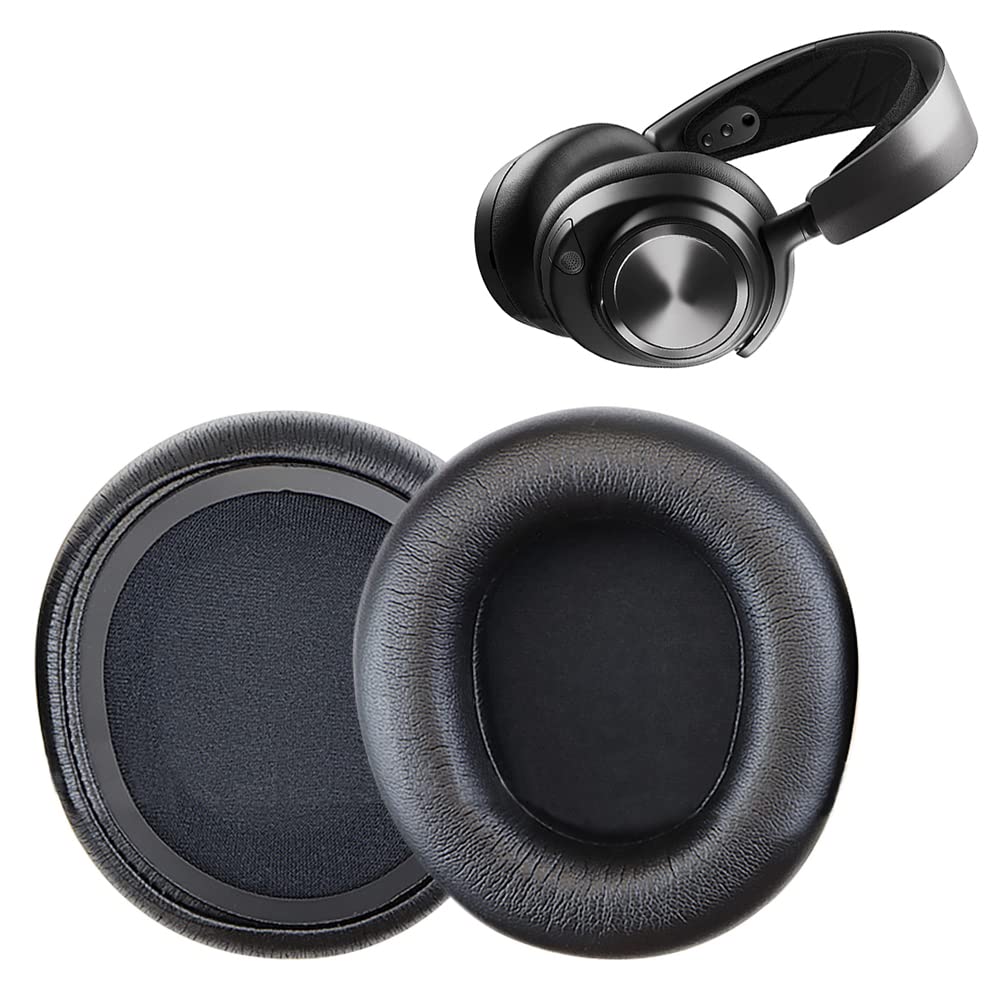 Rummyluck Arctis Nova Pro Ear Cushions Earpads for SteelSeries Arctis Nova Pro Wired Multi-System Gaming Headset,Black Protein Leather & Memory Foam Replacement Ear Pads Cups Ear Muffs Covers