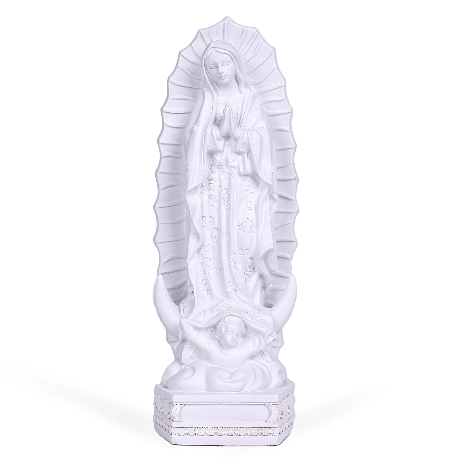 orenm Our Lady of Guadalupe Statue Figurine 8" H Virgen de Guadalupes Mary Figurine Statue Collection,Religious Catholic, Tabletop Home Office Decoration