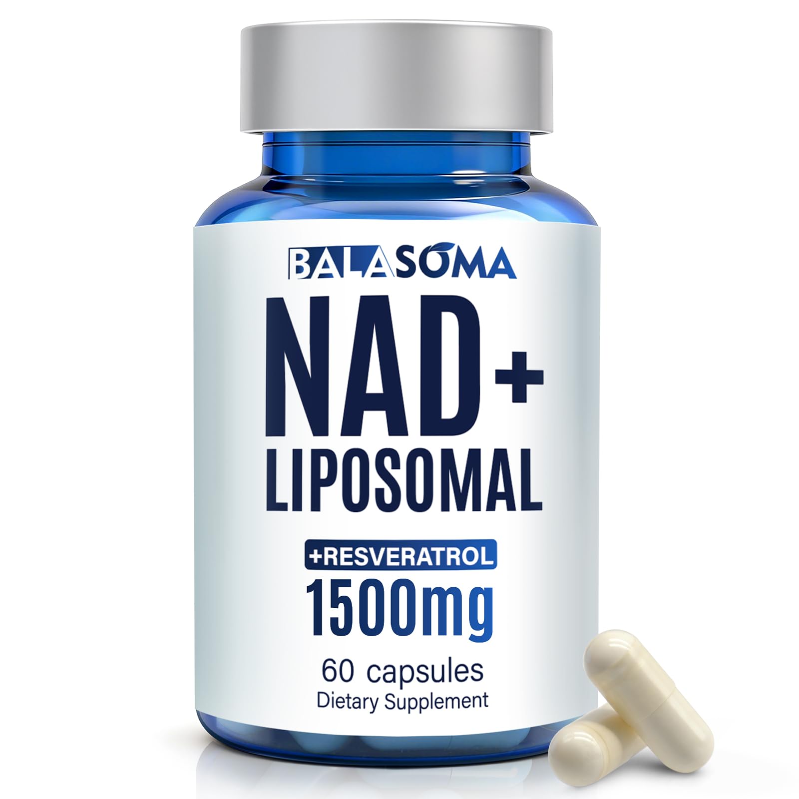 NAD Supplement 1500mg, Liposomal NAD+ Supplement with Resveratrol Single-bottle pack