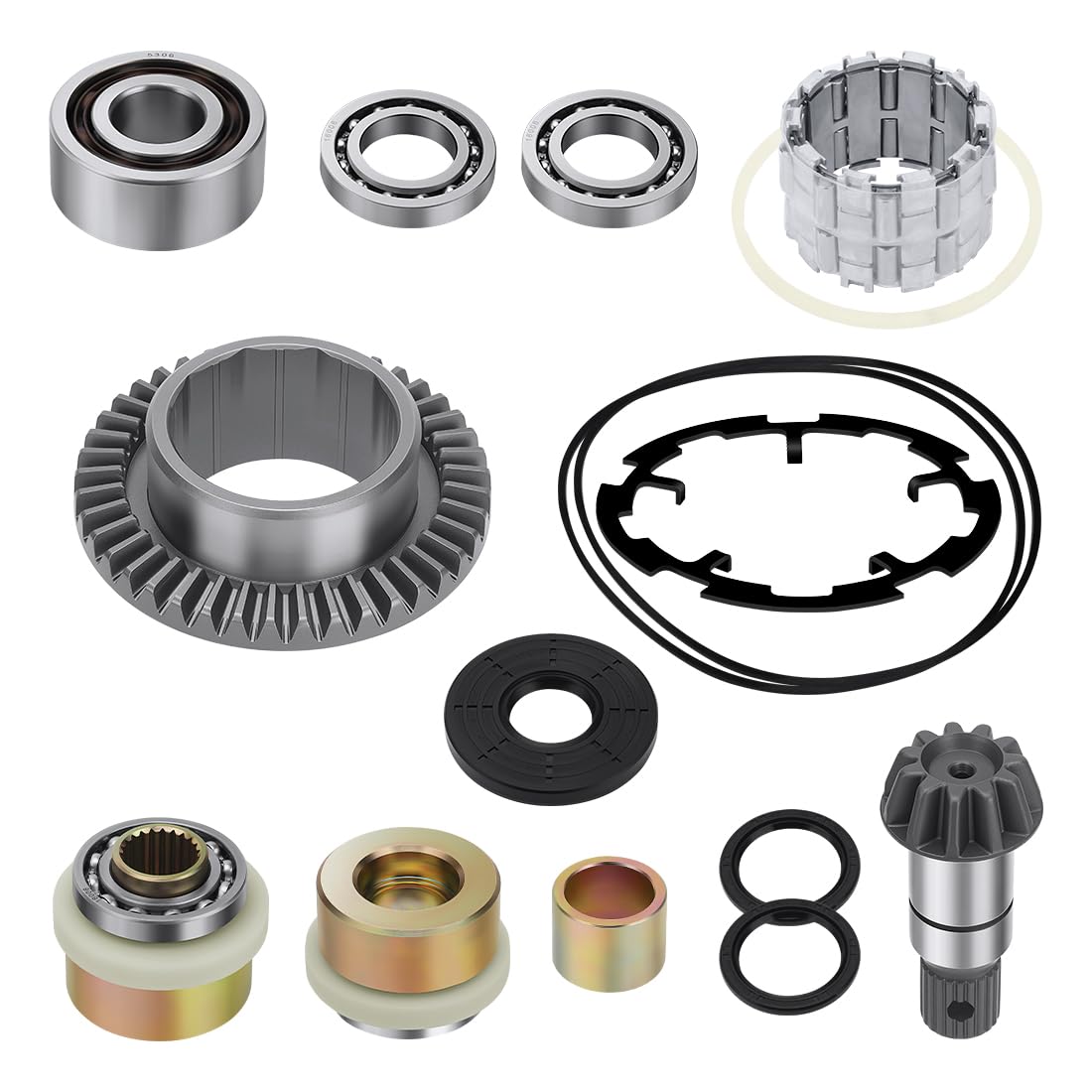 Kit pignon et couronne de différentiel avant pour Polaris | pour Polaris RZR Ranger Sportsman 325 570 800 900 100 2011-2017 avec moyeu, cage de rouleaux et plaque d’induit 3235441