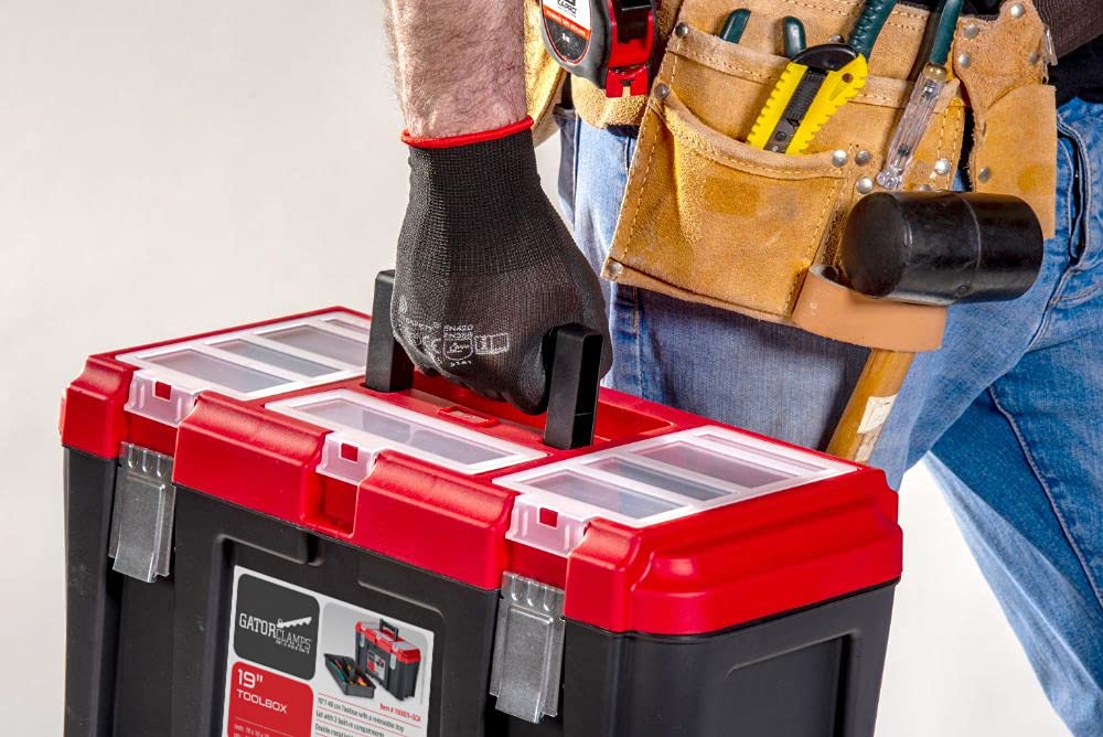 Gator Clamps 19-inch + 13-inch Sturdy Toolbox - Multiple