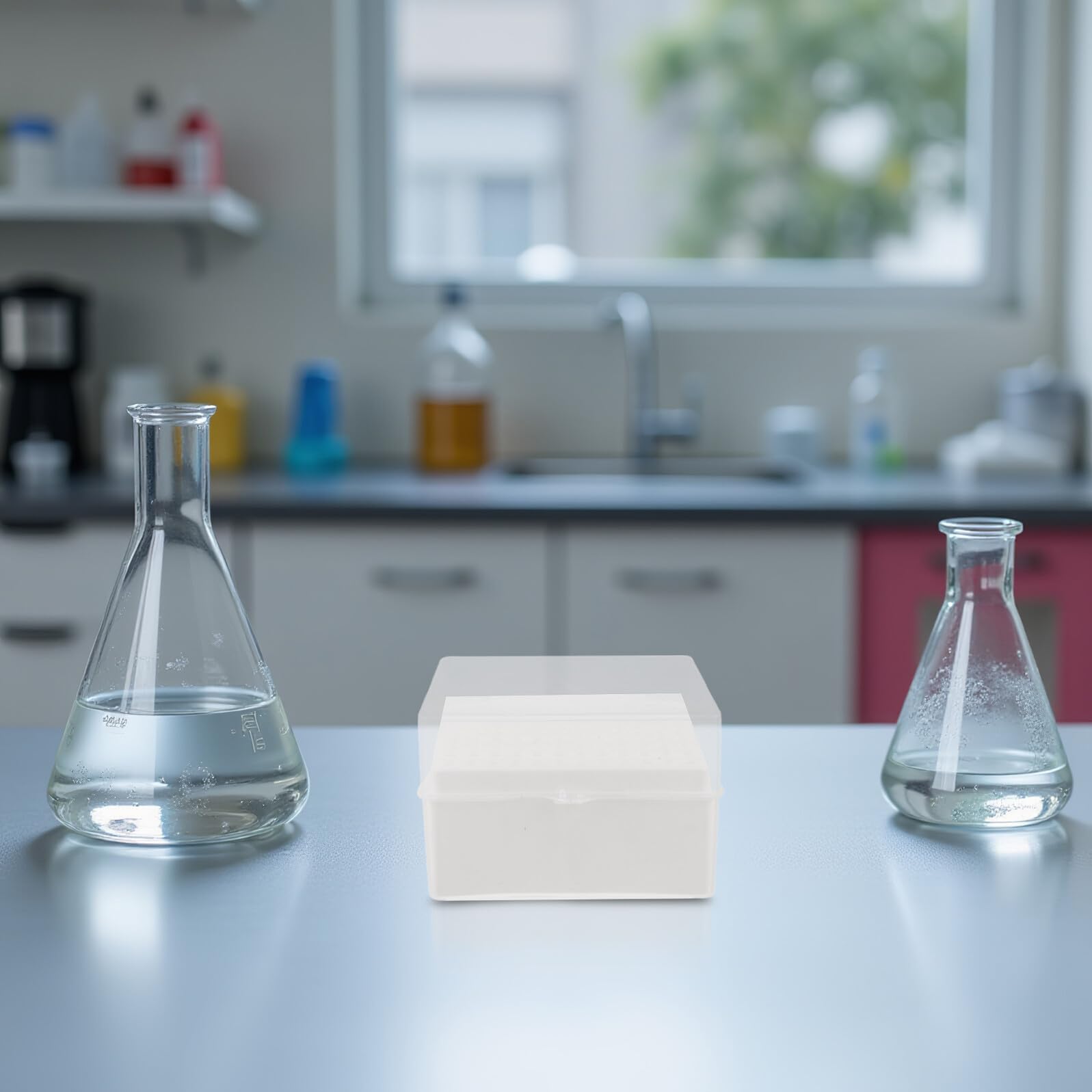 Caja Organizadora de Puntas de Pipeta 200 Μl de Plástico, Estuche Reutilizable de 5 Unidades para Almacenamiento y Gestión en Laboratorios Científicos