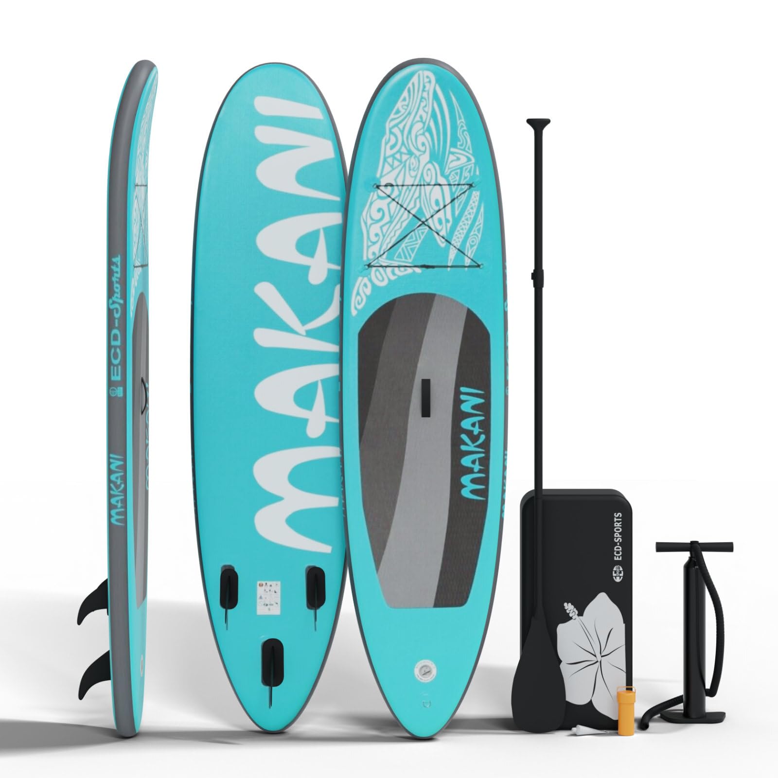 Stand Up Paddle Board | Allround SUP 320 cm | xxx | Komplettset | Drop-Stitch-Kern | bis 120 kg | 3 Finnen | Tragetasche | für Anfänger und Fortgeschrittene | aufblasbar