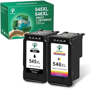 GREENSKY PG-545 XL CL-546 XL Replacement for Canon 545 546 Ink Cartridges for Canon PIXMA TS3150 TS3151 MG2550S MG3050 MG3051 TR4550 TR4551 TS3350 MG2950 MG2450 MX495 iP2850 MG3053 (1 Black, 1 Color)