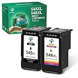 GREENSKY 545 546 XL Multipack Patronen Kompatibel für Canon Druckerpatronen 545 546 PG-545XL CL-546XL für Canon PIXMA MX495 Patronen für PIXMA TR4550 TR4551 TS3150 TS3450 TS3350 MG3050 (Schwarz,Farbe)