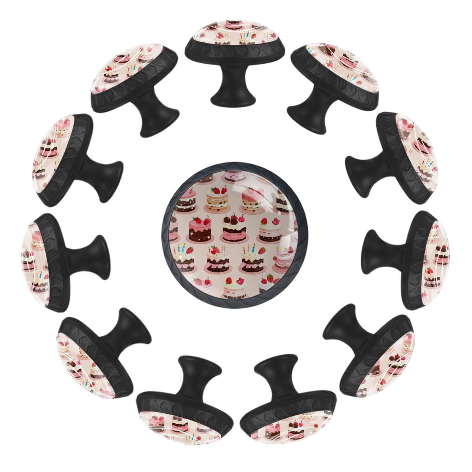 Boutons de tiroir ronds en cristal rose lot de 12 poignées transparentes meuble