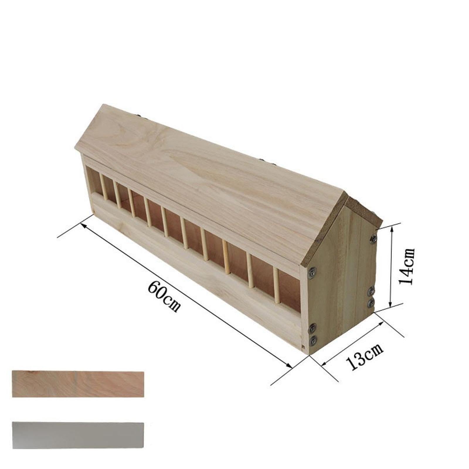 Comedero para Palomas, Recipiente Ranurado, Suministros para Aves, Comedero para Aves de Jardín, Dispensador de Comida para Codornices, Palomas Y Otro, 60cm