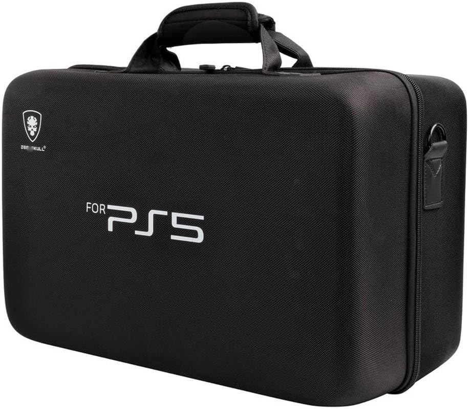 Image of New World Storage Bag for PS5 Slim, Travel Bag for PS5 Slim, Carrying Case Briefcase Type for PS5 Slim,Waterproof shoulder bag for Playstation 5 Slim with Both side storage compartment-Black