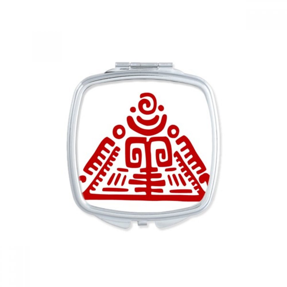 Miroir de poche Mexique Totems format compact pour maquillage