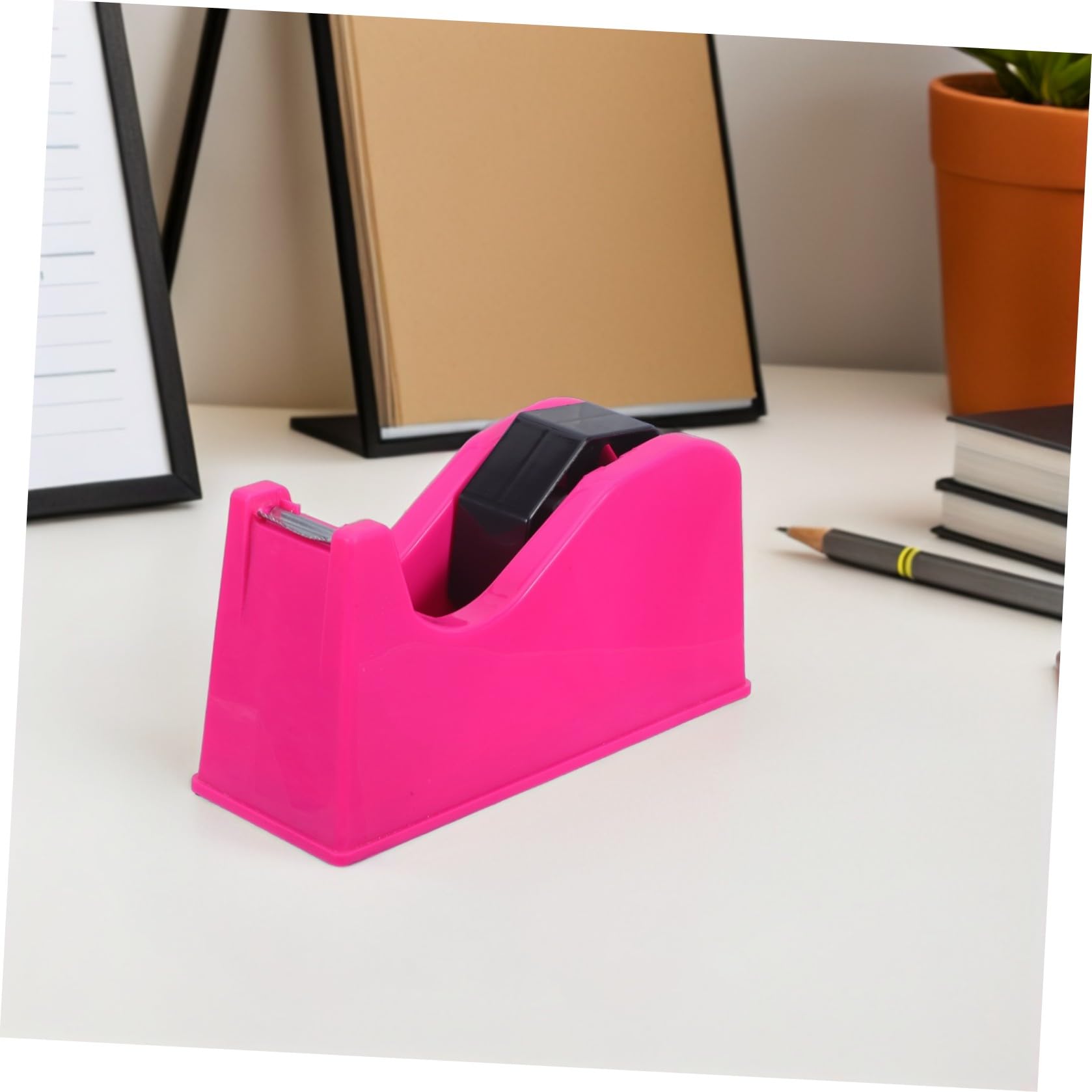 2 Piezas Dispensador Recargable de Cinta Doble Base Adhesiva Tamaño con Antideslizante Corte Moderno Fácil Uso y para Oficina y Escritorio