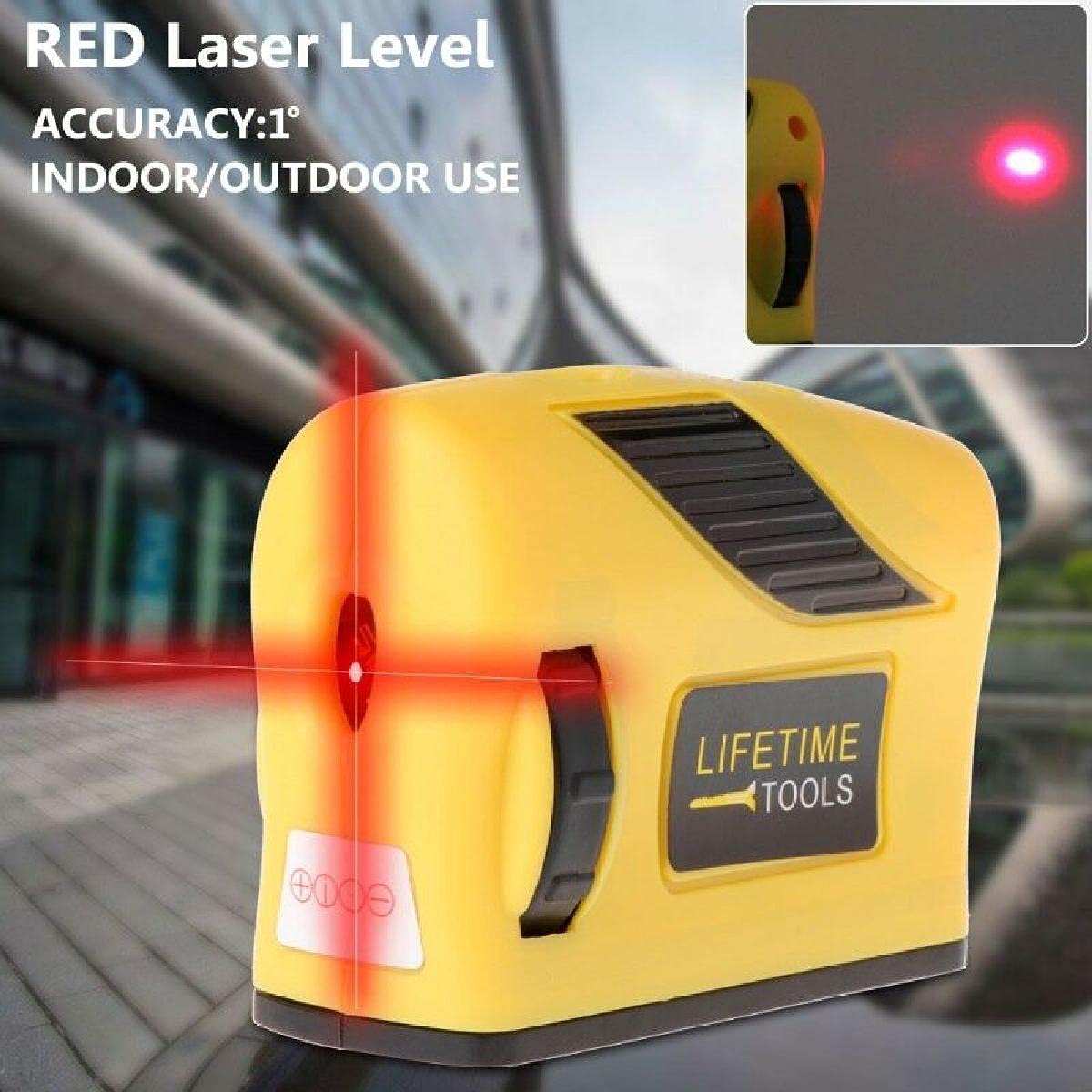 TOTMOX 2 Line 1 Point Horizontal and Vertical Red Measures 360° Laser Level Self-Leveling, Sans trépied - Image 3