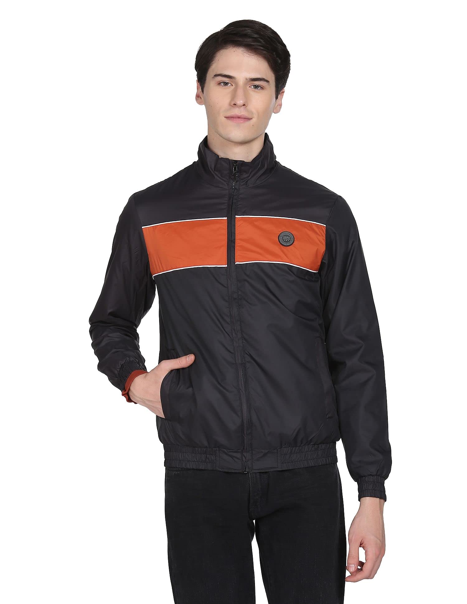 u.s. polo assn. Men Colour Block Polyester Casual Standard Length Jacket-picture-28