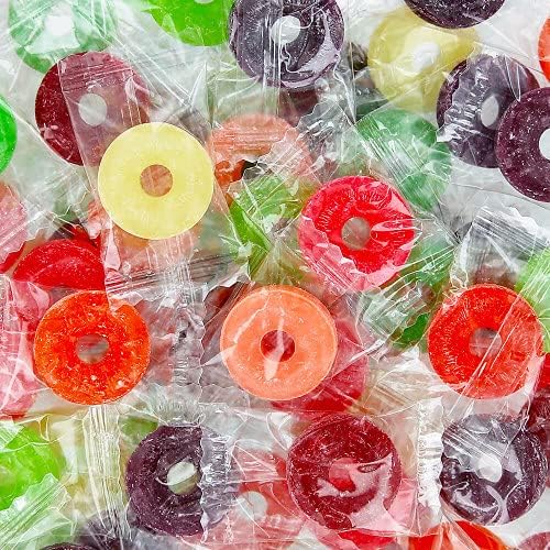 LifeSavers Hard Candy, Assorted, Wrapped, Bulk, 2 Lbs, 10 FLAVOR MEGA ASSORTMENT! Watermelon, Pineapple, Cherry, Apple, Mango, Fruit Punch, Strawberry, Raspberry, Grape & Tangerine!