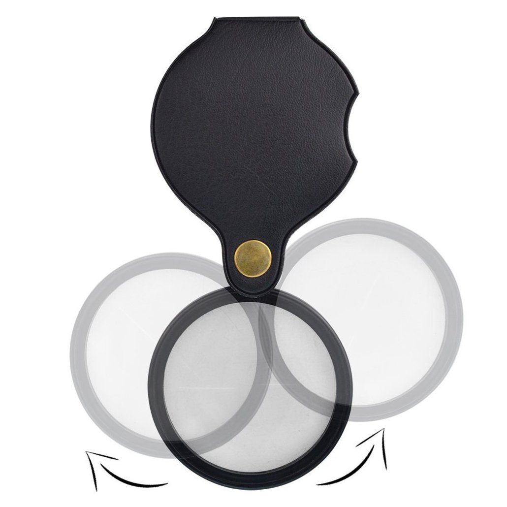 2 Pezzi Lente D'Ingrandimento Tascabile Mini Pieghevole Da 10X Con - Foto 6